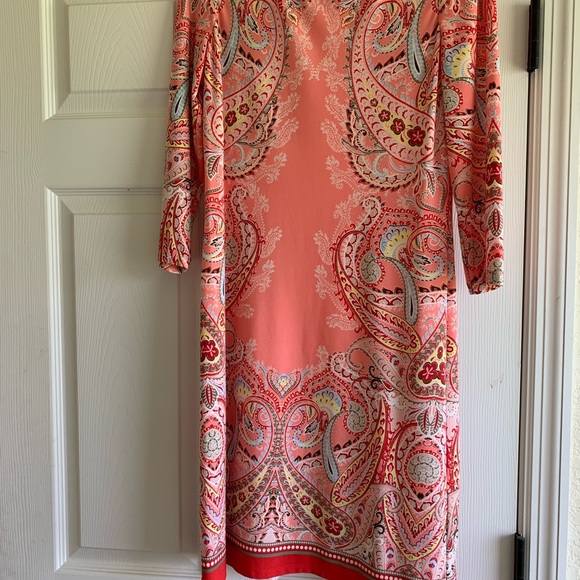 3/$25 Pink Paisley Shift Dress - Picture 3 of 4